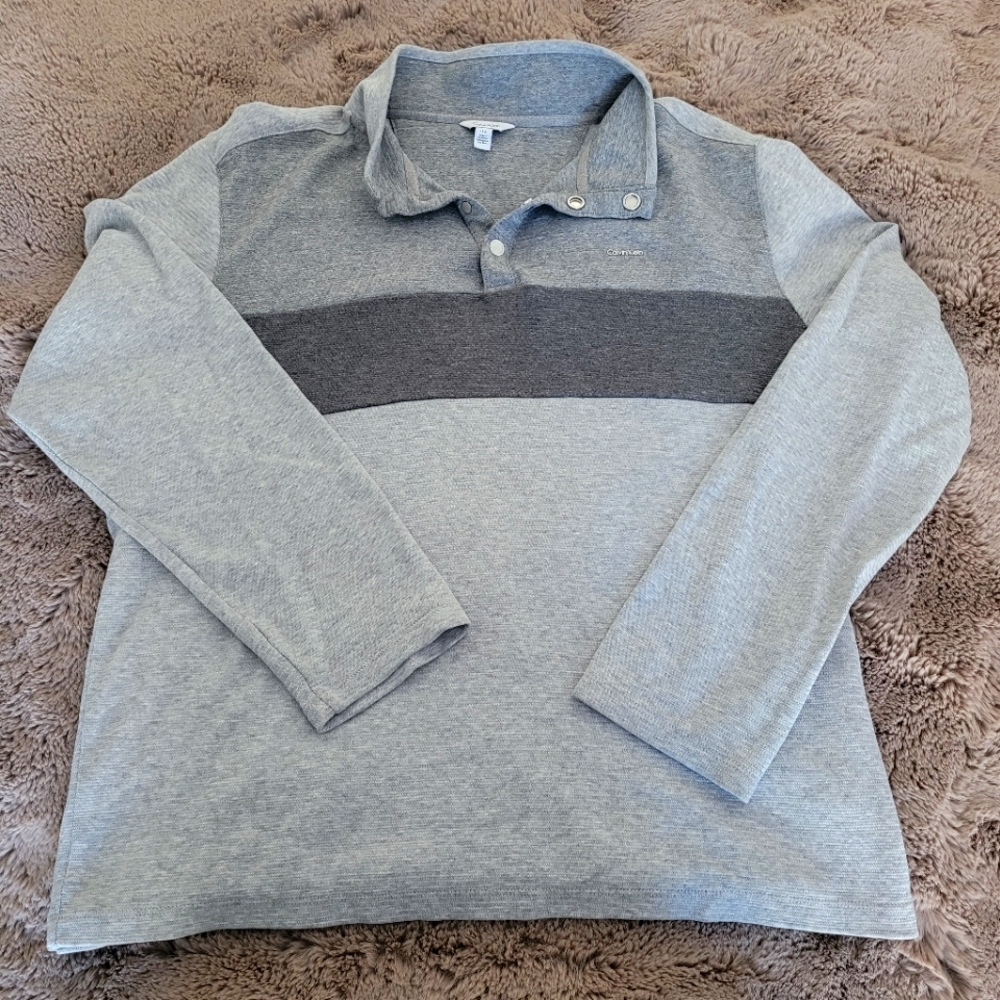 Mens color block Calvin Klein pullover